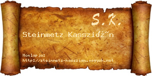Steinmetz Kasszián névjegykártya